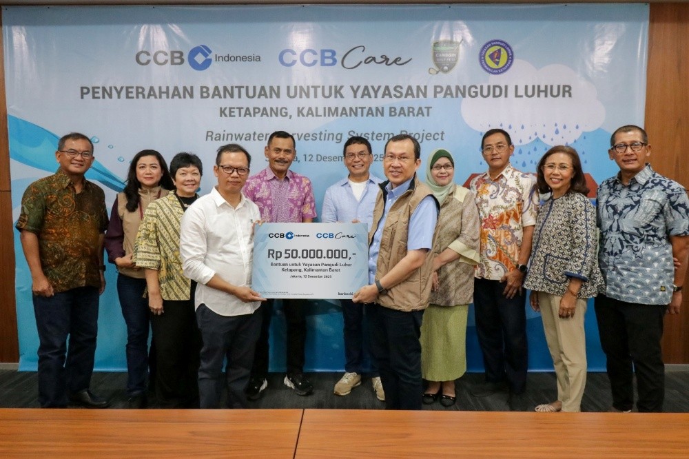 Pemberian Bantuan Pembangunan Sistem Pemanenan Air Hujan di Yayasan Pangudi Luhur Tarakan, Kalimantan Barat
